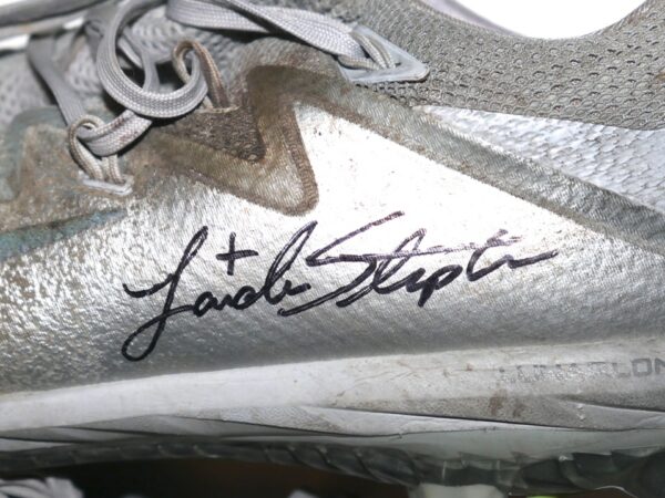 Landon Stephens 2022 Rome Braves Game Worn & Signed Gray & Silver Nike Vapor Cleats