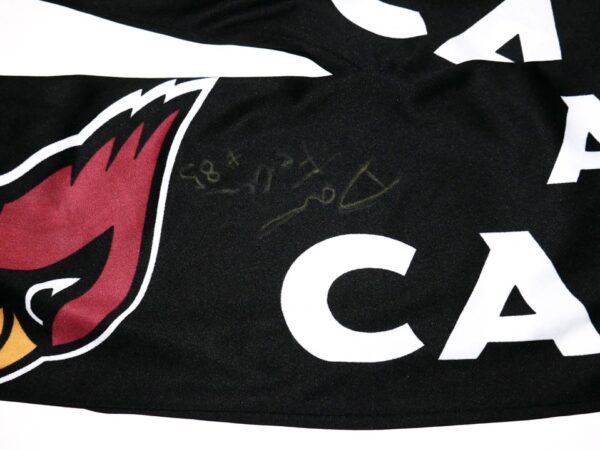 Darren Fells Team Issued and Signed Official Black & Red Arizona Cardinals Rise Up Red Sea! Scarf