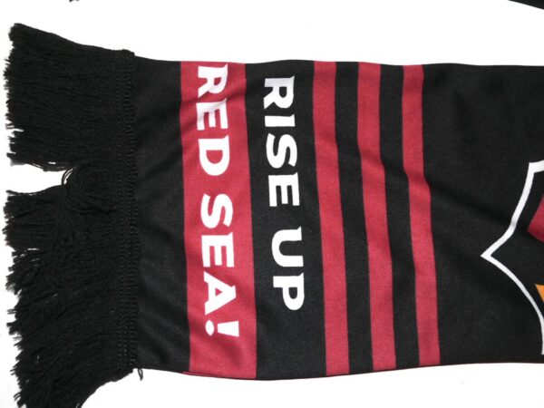 Darren Fells Team Issued and Signed Official Black & Red Arizona Cardinals Rise Up Red Sea! Scarf