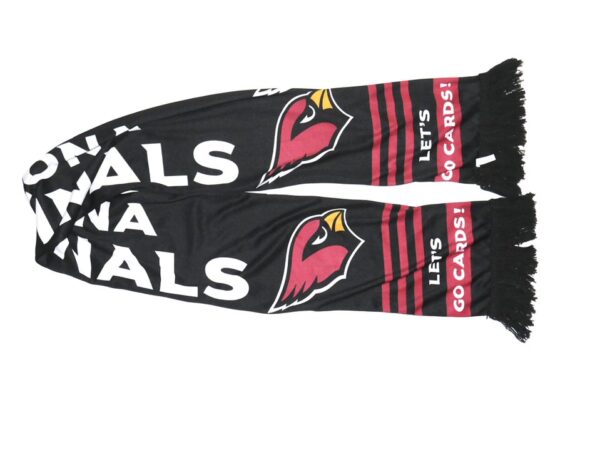 Darren Fells Team Issued and Signed Official Black & Red Arizona Cardinals Rise Up Red Sea! Scarf