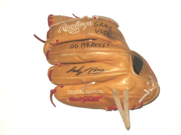 Indigo Diaz 2022 Mississippi Braves Game Used & Signed Rawlings HOH Baseball Glove