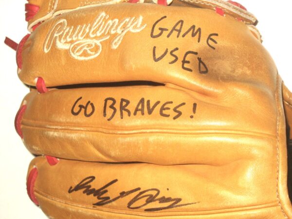 Indigo Diaz 2022 Mississippi Braves Game Used & Signed Rawlings HOH Baseball Glove