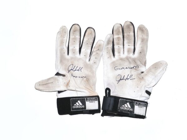 Jalen Miller Richmond Flying Squirrels Game Worn & Signed Black & White Adidas Adizero Gloves