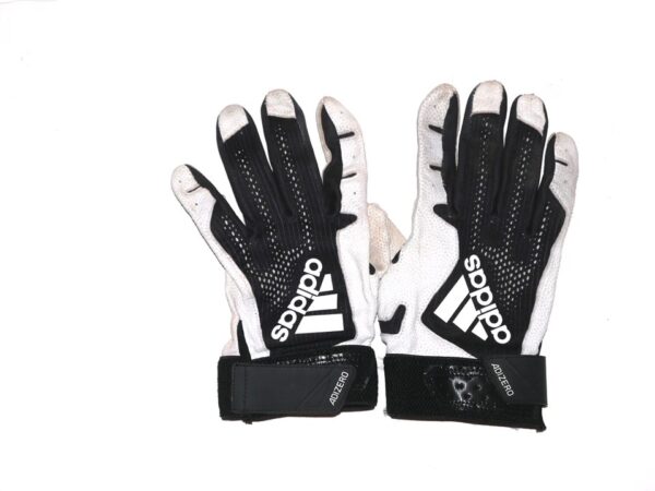 Jalen Miller Richmond Flying Squirrels Game Worn & Signed Black & White Adidas Adizero Gloves