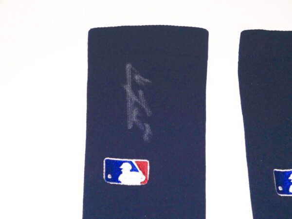 Kevin Josephina 2021 Rome Braves Game Worn & Signed Blue & Grey Stance MLB Socks