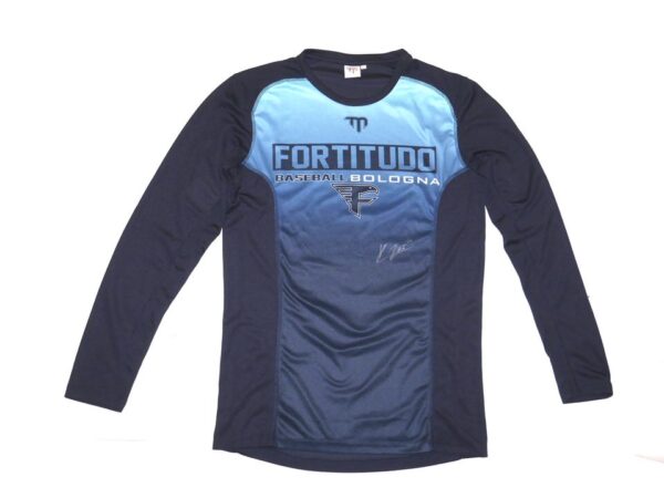 Kevin Josephina 2022 Game Worn & Signed Official Blue Fortitudo Bologna Baseball Teammate Shirt