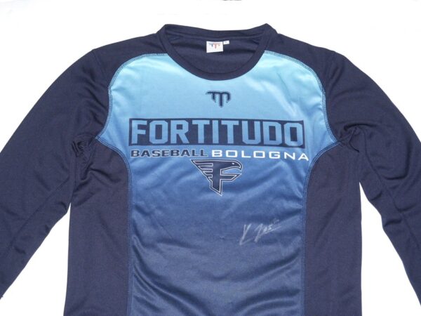 Kevin Josephina 2022 Game Worn & Signed Official Blue Fortitudo Bologna Baseball Teammate Shirt