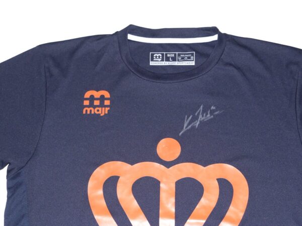 Kevin Josephina 2022 Practice Worn & Signed Official Blue Kingdom of Netherlands Majr Shirt – Worn Haarlem Baseball Week!