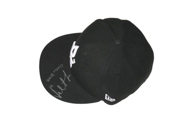 Logan O'Hoppe 2022 Game Worn & Signed Official Black Rocket City Trash Pandas Alternate New Era 59FIFTY Hat