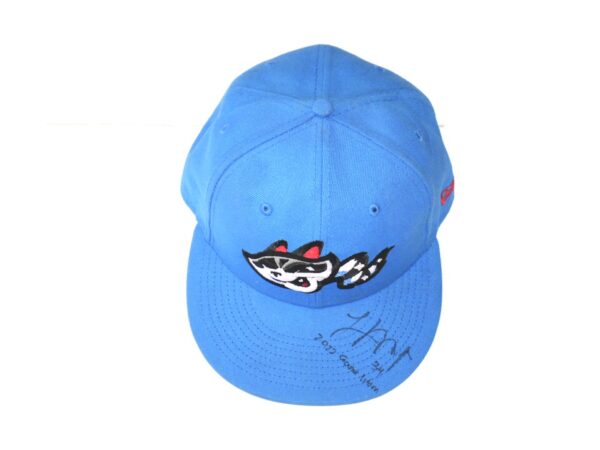 Logan O'Hoppe Game Worn & Signed Official Rocket City Trash Pandas New Era 59FIFTY Hat