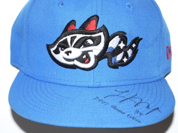 Logan O'Hoppe Game Worn & Signed Official Rocket City Trash Pandas New Era 59FIFTY Hat