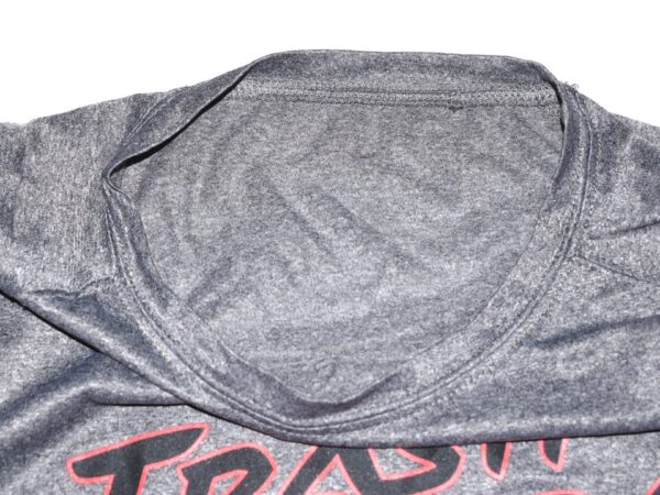 Logan O’Hoppe Practice Worn & Signed Official Gray Rocket City Trash Pandas BSN Sports Shirt