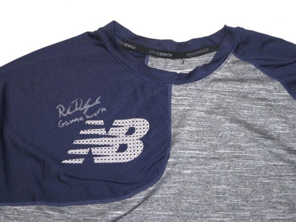 Riley Delgado 2022 Mississippi Braves Game Worn & Signed Blue & Grey New Balance Shirt