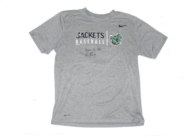 Cade Bunnell 2021 Player Issued & Signed Augusta GreenJackets Baseball #8 Nike Dri-Fit Shirt - Worn for BP!