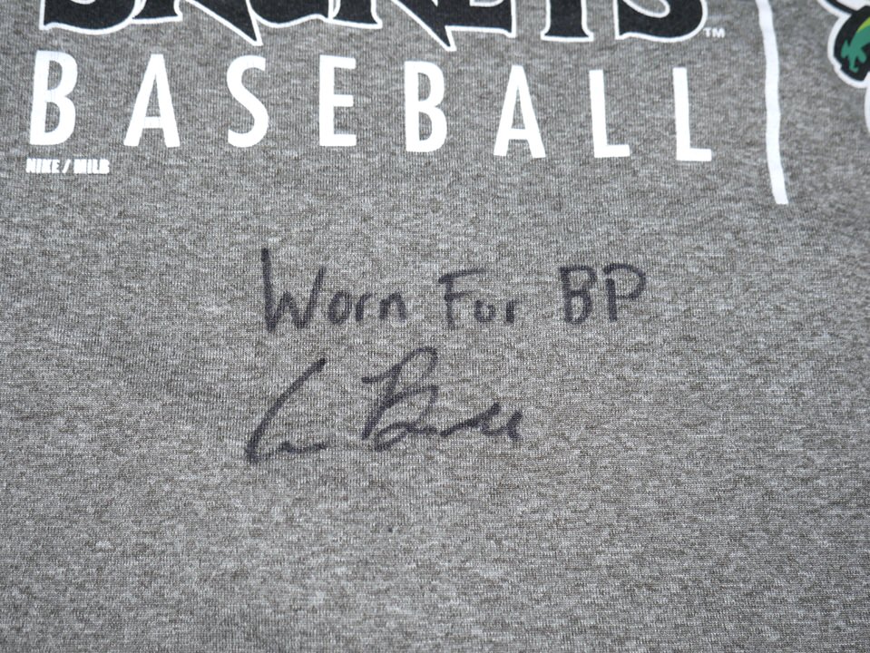 Cade Bunnell Team Issued & Signed Official Gray Atlanta Braves