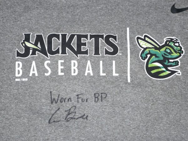 Cade Bunnell 2021 Player Issued & Signed Augusta GreenJackets Baseball #8 Nike Dri-Fit Shirt - Worn for BP!