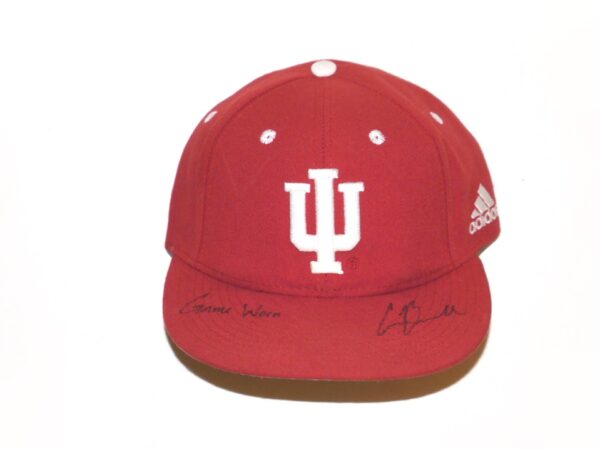 Cade Bunnell Game Worn & Signed Official Indiana Hoosiers Adidas Climalite Hat