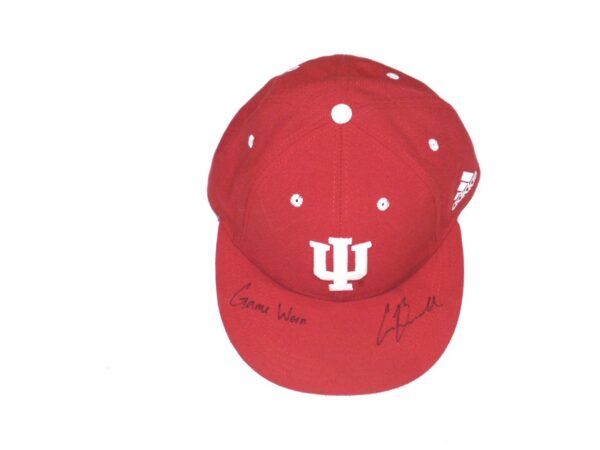 Cade Bunnell Game Worn & Signed Official Indiana Hoosiers Adidas Climalite Hat