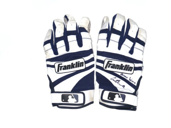 Cade Bunnell Kansas State Wildcats Game Worn & Signed Franklin Batting Gloves