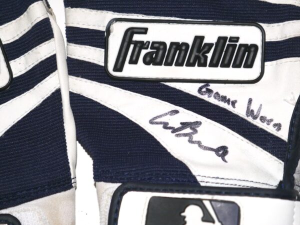 Cade Bunnell Kansas State Wildcats Game Worn & Signed Franklin Batting Gloves