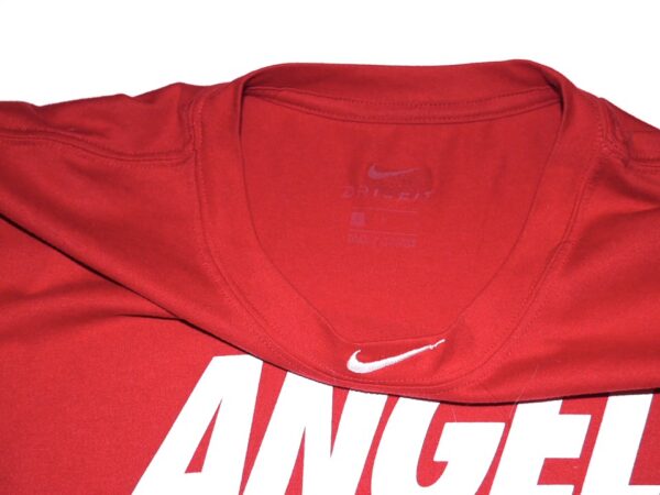 Coleman Crow 2022 Game Worn & Signed Official Los Angeles Angels Nike Dri-Fit Shirt