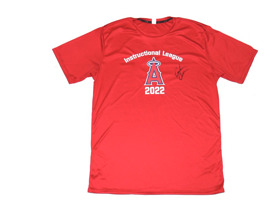 Coleman Crow 2022 Game Worn & Signed Official Los Angeles Angels Nike Pro Hypercool  Compression Shirt - Big Dawg Possessions