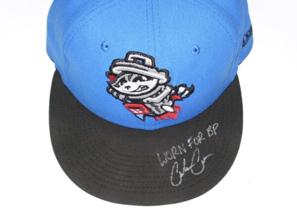 Coleman Crow Team Issued & Signed Official Rocket City Trash Pandas New Era 59FIFTY Hat - Worn for BP!