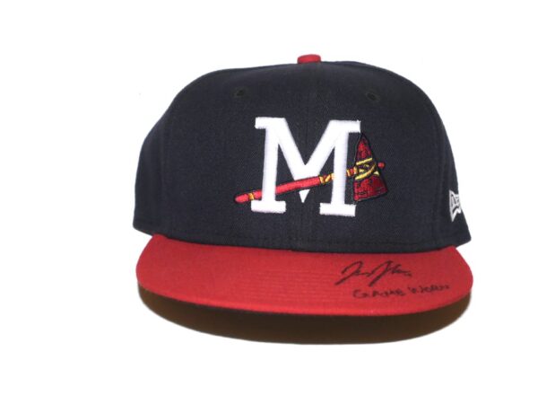 Jake Higginbotham 2022 Game Worn & Signed Official Mississippi Braves New Era 59FIFTY Hat