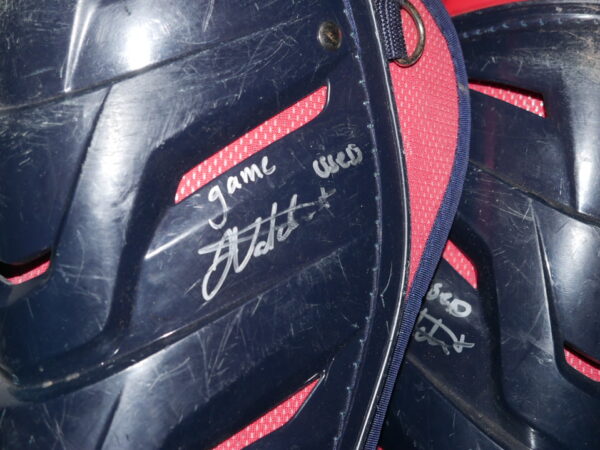 Javier Valdes Rome Braves Game Used & Signed All-Star 7 AXIS LG30WPRO Leg Guards