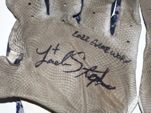 Landon Stephens 2022 Rome Braves Game Worn & Signed Franklin Batting Gloves