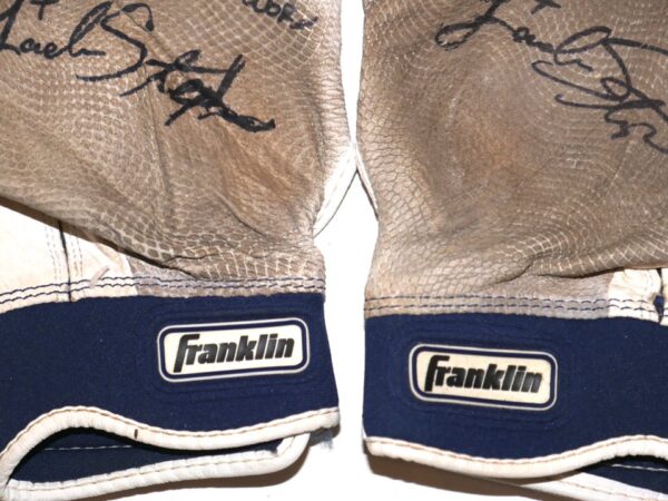 Landon Stephens 2022 Rome Braves Game Worn & Signed Franklin Batting Gloves