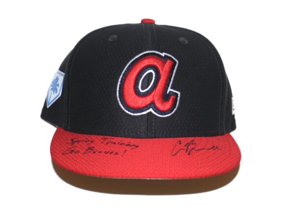 Cade Bunnell Team Issued & Signed Official Atlanta Braves Spring Training New Era 59FIFTY Hat