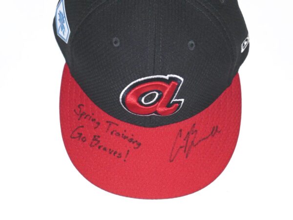 Cade Bunnell Team Issued & Signed Official Atlanta Braves Spring Training New Era 59FIFTY Hat