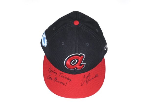 Cade Bunnell Team Issued & Signed Official Atlanta Braves Spring Training New Era 59FIFTY Hat