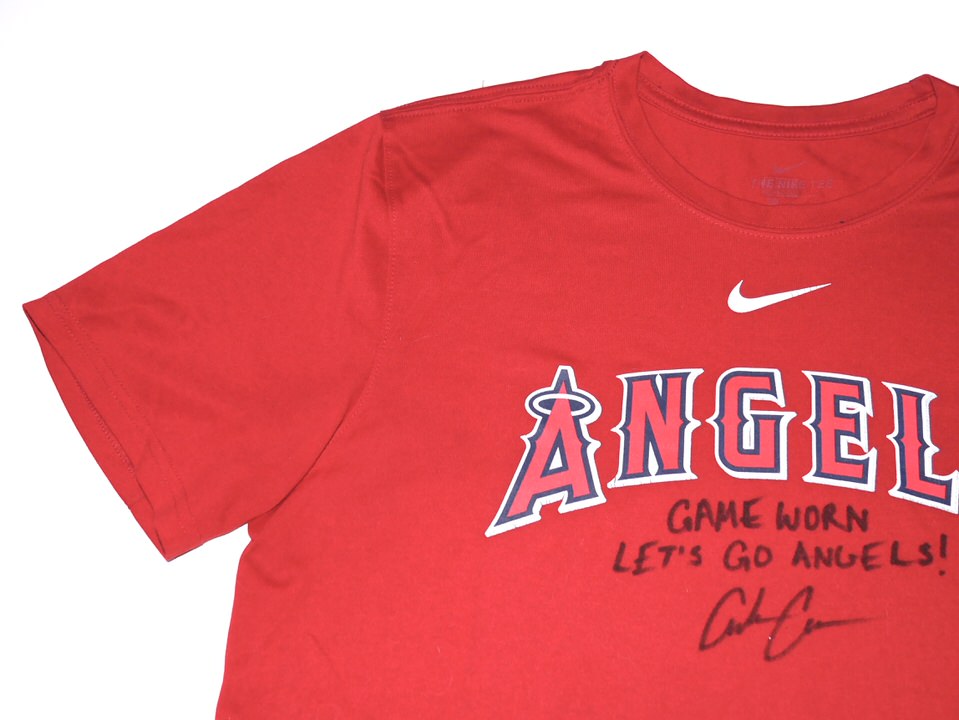 Coleman Crow 2022 Game Worn & Signed Official Los Angeles Angels Nike Pro Hypercool  Compression Shirt - Big Dawg Possessions
