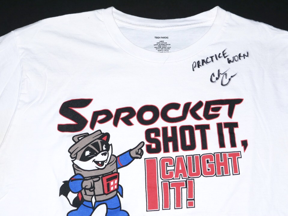 Coleman Crow 2022 Practice Worn & Signed Official Rocket City Trash Pandas  Military Style Shirt - Big Dawg Possessions