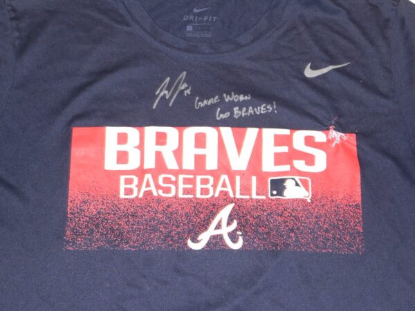 Jake Higginbotham Game Worn & Signed Official Atlanta Braves Baseball #49 Nike Dri-Fit Shirt