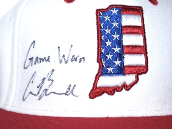 Cade Bunnell Game Worn & Signed Official Indiana Hoosiers Stars & Stripes Adidas Hat