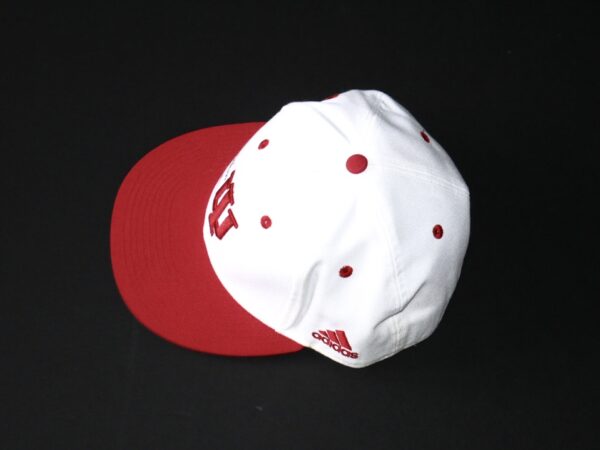 Cade Bunnell Game Worn & Signed Official White & Red Indiana Hoosiers Adidas Climalite Hat