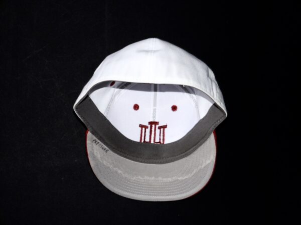 Cade Bunnell Game Worn & Signed Official White & Red Indiana Hoosiers Adidas Climalite Hat