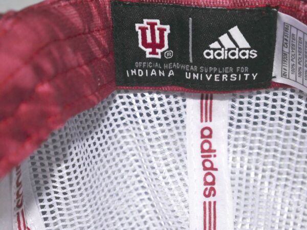 Cade Bunnell Team Issued & Signed Official Crimson & White Indiana Hoosiers Adidas Climalite Hat - Worn for Travel!