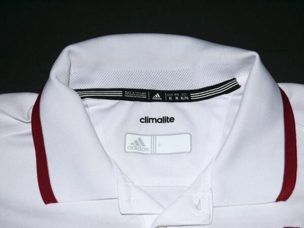 Cade Bunnell Team Issued & Signed Official White & Crimson Indiana Hoosiers Adidas Climalite Polo XL Shirt