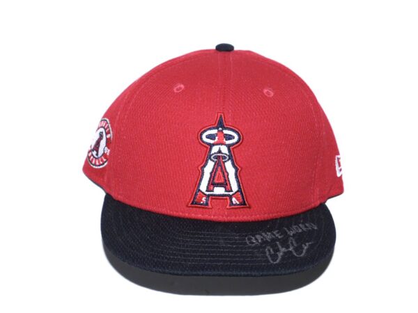 Coleman Crow Game Worn Signed Official Los Angeles Angels Spring Training New Era 59FIFTY Hat Big Dawg Possessions