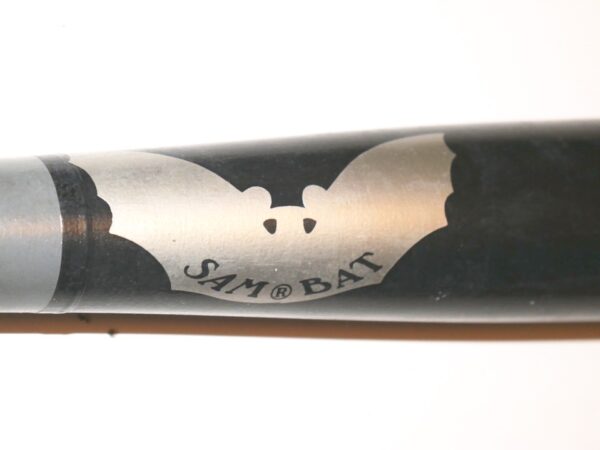 Drew Lugbauer 2023 Atlanta Braves Game Used & Signed SAM Rideau Crusher Maple DL1 Baseball Bat - Missing Huge Piece!