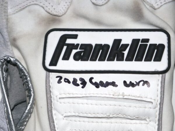 Drew Lugbauer 2023 Atlanta Braves Game Worn & Signed Franklin Batting Gloves - Worn In Spring Training!