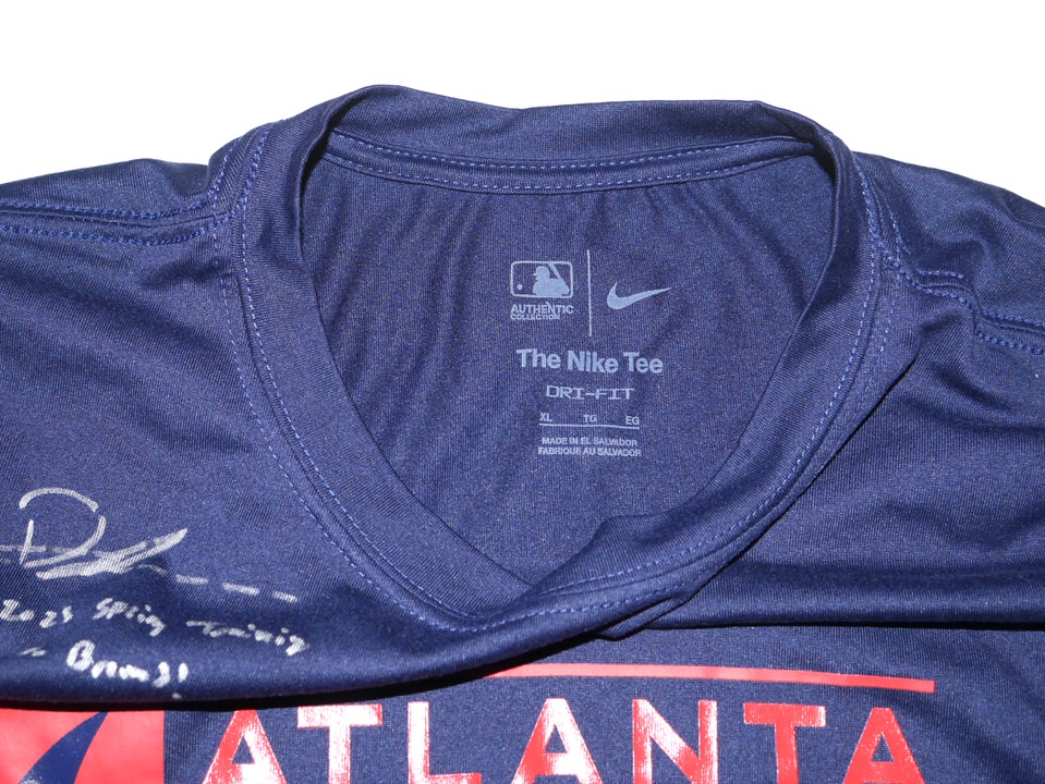 Drew Lugbauer 2023 Spring Training Worn & Signed Official Atlanta Braves  Long Sleeve Nike Dri-Fit XL Shirt