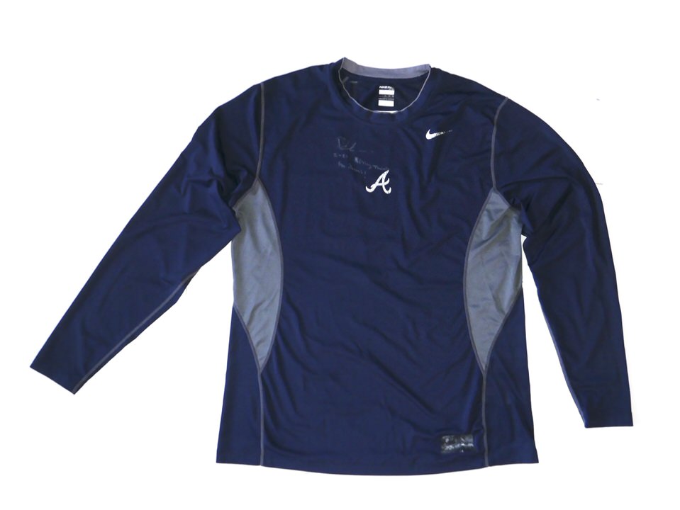 Austin Riley Atlanta Braves Autographed Blue Nike Replica Jersey