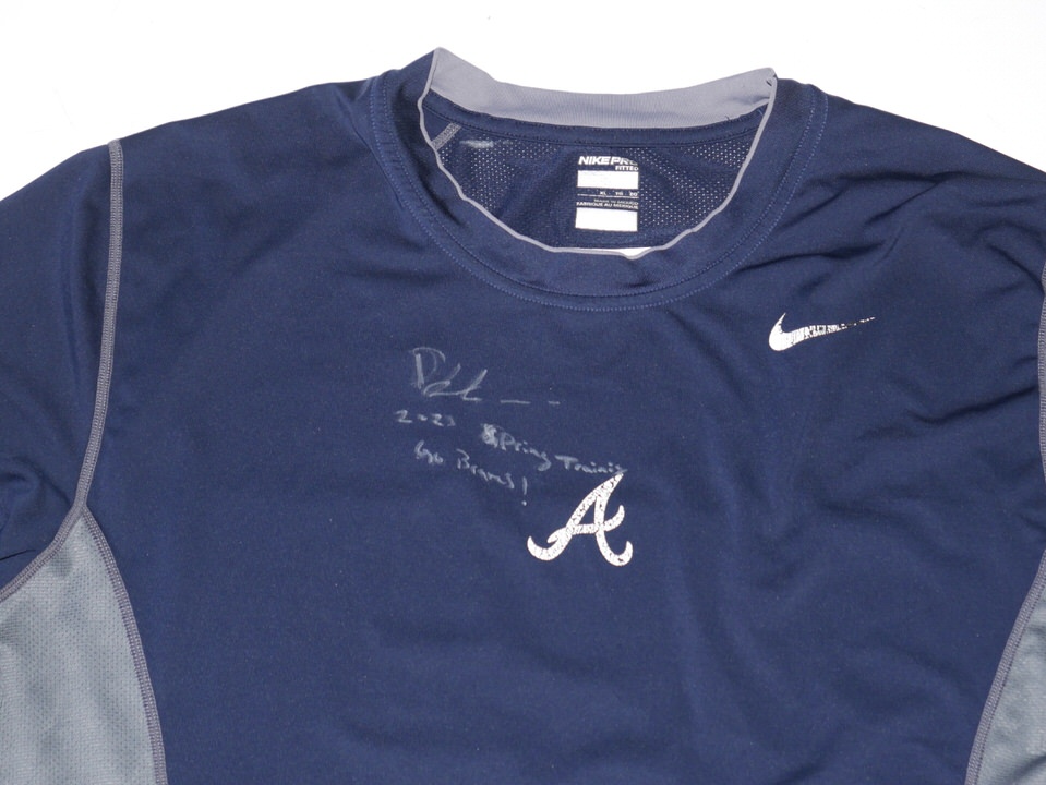 Drew Lugbauer 2023 Spring Training Worn & Signed Official Atlanta Braves  Baseball Long Sleeve Nike Dri-Fit XL Shirt - Big Dawg Possessions