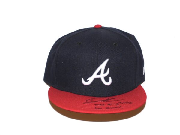 Drew Lugbauer 2023 Spring Training Worn & Signed Official Atlanta Braves New Era 59FIFTY Hat