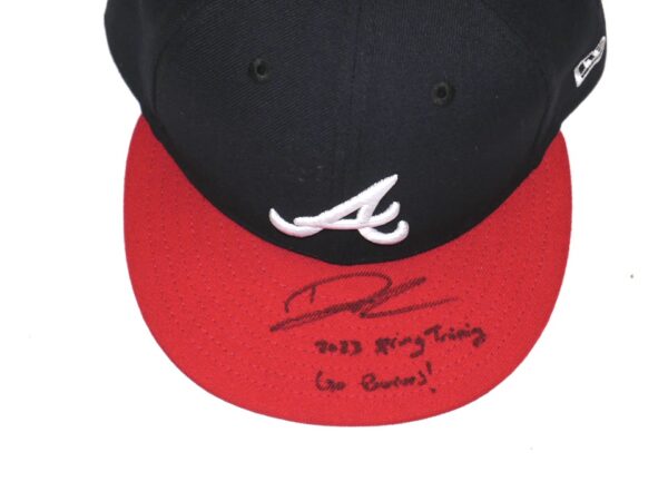 Drew Lugbauer 2023 Spring Training Worn & Signed Official Atlanta Braves New Era 59FIFTY Hat